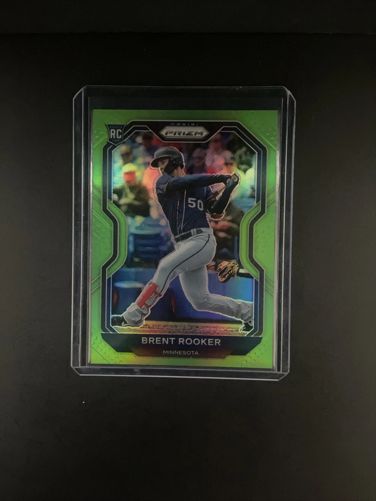 2021 Panini Prizm Lime Green Prizm Brent Rooker #126 Rookie RC /125 Oakland A’s