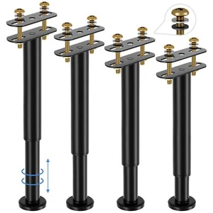 O.HSNYIU 4 PCS Adjustable Height Bed Support Legs for Bed Frame/Bed Center Sl... - Picture 1 of 9