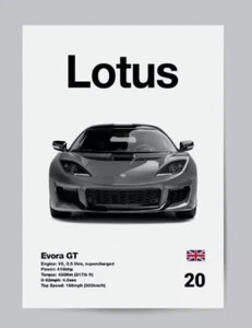 Lotus Evora GT 2020 - Car Poster Print | Automotive Wall Art | Car Lover Gift - Picture 1 of 5