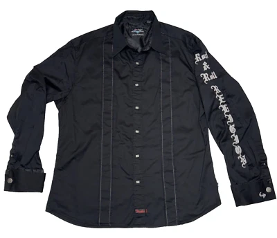 Fender Button-up Embroidered Shirt Mens XL Custom Shop Rock & Roll Religion - Image 1 of 4