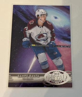 2021-22 Skybox Metal Universe Hockey 97-98 Retro Rookie Sampo Ranta R-33 Avs RC - Image 1 of 2