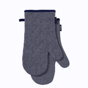 Ladelle Eco Recycled Navy Oven Gloves Set of 2 for Hot Oven - Picture 1 of 1