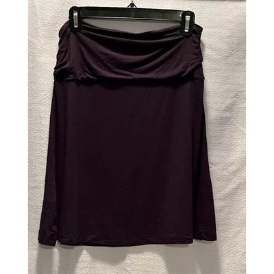 Dreamsacks Bamboo Knee Length Skirt Ruched Sustainable Womens S Black Ballet Y2K - Image 1 of 4