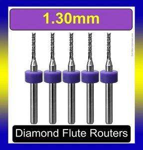 1.3mm .051" Router Bit Carbide Diamond Flutes 5 PCS. Carbon Fiber CNC 1.30 R126 - Picture 1 of 5