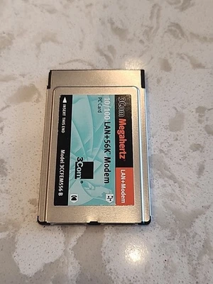 3Com Megahertz 10/100 LAN+56K Modem PC Card (Model 3CCFEM556B) - Image 1 of 4