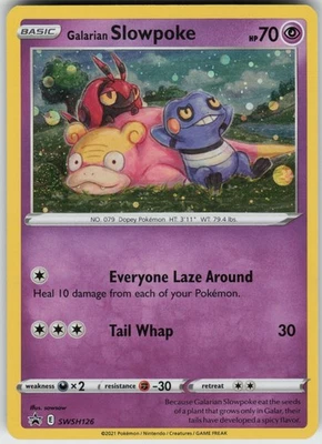 Holo Foil Galarian Slowpoke SWSH126 Promo SWSH: Sword & Shield Promo Cards - Image 1 of 2