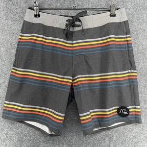 QuickSilver Mens Dry Flight Board beach Shorts Swim Trunks 28  stripes grey - Picture 1 of 7