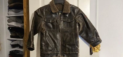 Hawke & Co Kids Leather Pilot Flight Jacket Size Small - Image 1 of 4