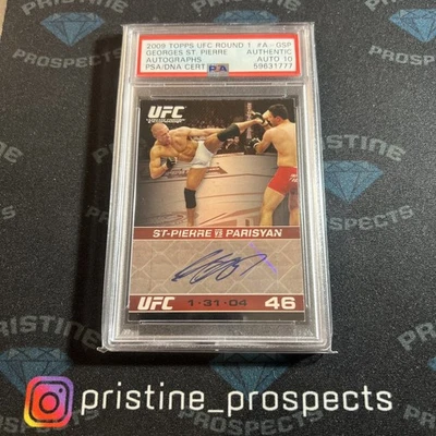 2009 Topps UFC Round 1 Georges St-Pierre Auto Rc SP #A-GSP PSA 10 - Image 1 of 2