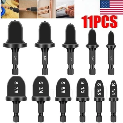 Juego de brocas de estampado/quemado de tubería de cobre para climatización y refrigeración 11 piezas Foto 1 de 4