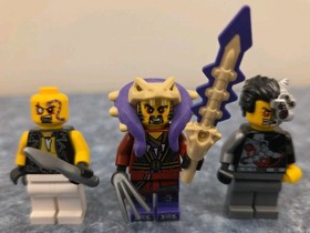 Lot 3 LEGO Ninjago Minifigure OverBorg Rebooted Cyborg Master Chen 70722 njo088