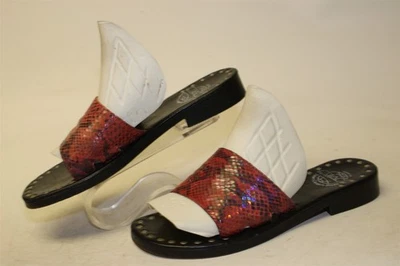 Sandalias Robert Clergerie Espace VINTAGE Slide para mujer 7 zapatos de cuero con estampado de serpiente Foto 1 de 4