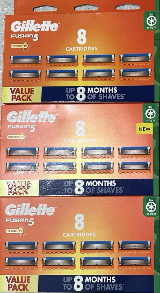 Gillette Fusion Manual Mens Razor Blades 12 Razor Blades *AU STOCK*