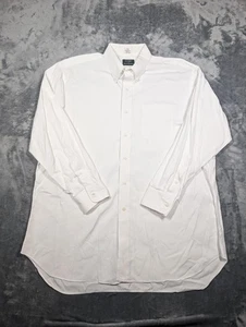 Gitman Bros Varsity Shirt Mens 17 33 White Pinpoint Oxford Button Down Made USA - Picture 1 of 10