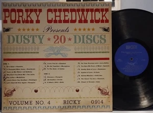 PORKY CHEDWICK-20 Dusty Discs-SCARCE DOO WOP Cuff-Links FLAMINGOS G-Clefs HEAR! - Picture 1 of 5