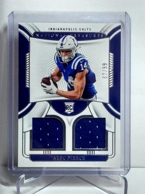 2022 Panini National Treasures - Alec Pierce RC Dual Patch /99 #RDM-API Colts - Image 1 of 2