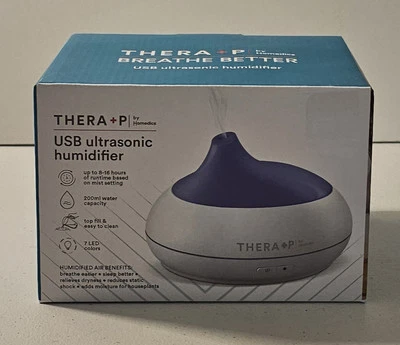 Thera+P By Homedics USB Sonic Personal Humidifier  200ml Water Capacity - Image 1 of 4