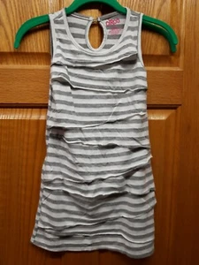 Girl's Circo Dress Size M Gray Stripe Tank Dress - Picture 1 of 3