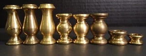 Lamp Parts - Solid Brass Necks 1/8ips Choose Height Fits Over Standard 3/8" Pipe - Picture 1 of 10