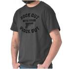 Rock Out Gun Pro 2nd Amendment Funny 2A Gift Womens or Mens Crewneck T Shirt Tee