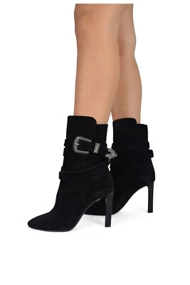 Botas Saint Laurent negras de gamuza mica estilo occidental 36 Foto 1 de 4