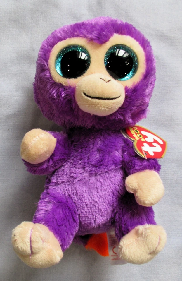 GRAPES the PURPLE  MONKEY - Ty 6 " Beanie Boos - NEW with MINT TAGS - Image 1 of 1