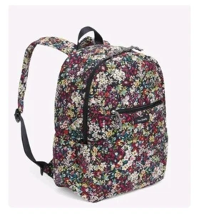 Mochila de algodón acolchada Vera Bradley Itsy Ditsy escuela floral, viajes, bolsa de trabajo - Imagen 1 de 4