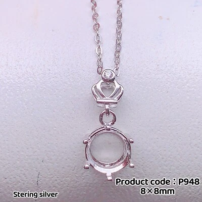 Colgante plata 925 ajuste vacío, hágalo usted mismo ajuste en blanco, Foto 1 de 4