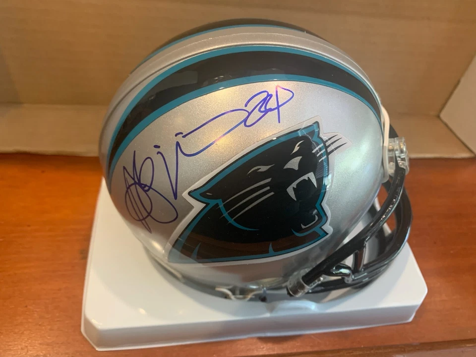 MINICASCO FIRMADO CAROLINA PANTHERS POR DEAngelo Williams autógrafo automático GTP Foto 1 de 1
