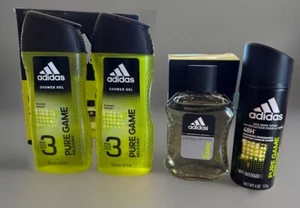 Men's Adidas 4 Piece Grooming Set After Shave 3 In 1 Body/Shampoo/Deo New - Picture 1 of 5