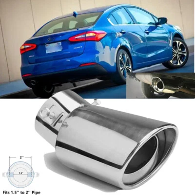 For Kia Forte 1Pcs Exhaust Pipe Tip Rear Tail Throat Muffler Stainless Steel Foto 1 de 4