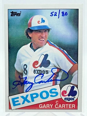 2002 Topps Archives Autoproof GARY CARTER /80 Auto Buyback 1985 Best Years Card - Image 1 of 3