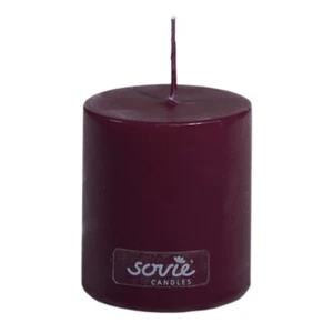 1 vela de tocón SOVIE en Burdeos 5x6 cm - vela decorativa corona de Navidad corona de Adviento - Imagen 1 de 3