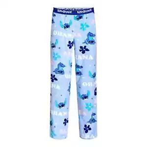 Disney Lilo & Stitch Women's Velour Pajama Pants, Indigo Size M(8-10) - Picture 1 of 6