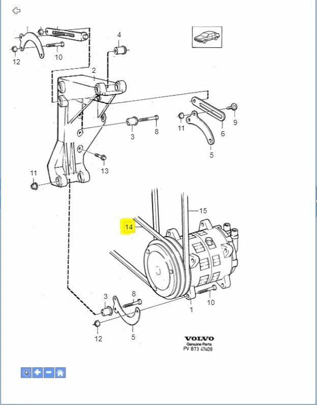 Correa de transmisión original Volvo 240 260 740 940 760 979631 B230F B23 B230ET  Foto 1 de 1