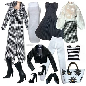 Eledoll Clothes Deluxe Fashion Pack for 12" Fashion Doll BOSS Lady Black & White - Picture 1 of 1