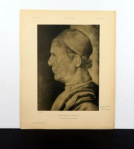 Ritratto di uomo, 1896 litografia tedesca di disegno a mano dei vecchi maestri - Foto 1 di 4
