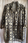 Boutique Designer Topper Button Front Black Green Tags All Removed Sheer Est. Xl