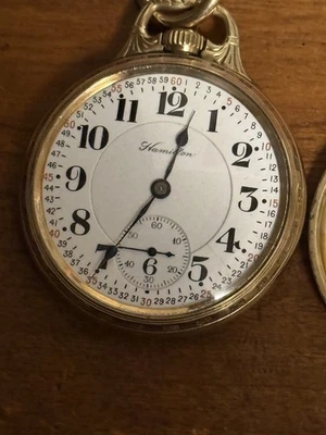 Reloj Bolsillo Hombre Hamilton Railroad Grado 996, Bigginin De 1900’s Foto 1 de 4