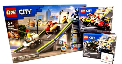 LEGO CITY:✨Carros de pista/jabón de rampa de coche de carreras (60458, 60459 y 60460) ¡JUEGO DE 3!! Foto 1 de 4