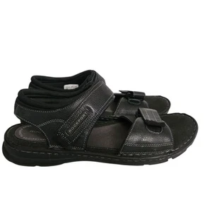 Sandalia Rockport Para Hombres Darwyn Cuarto Correa Plataforma Deslizable Cuero Negro Talla 11.5 - Imagen 1 de 10