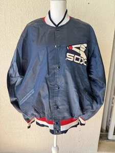 Vintage 80's Felco Chicago White Sox MLB Bomber Satin Jacket Men’s XXL USA - Picture 1 of 9