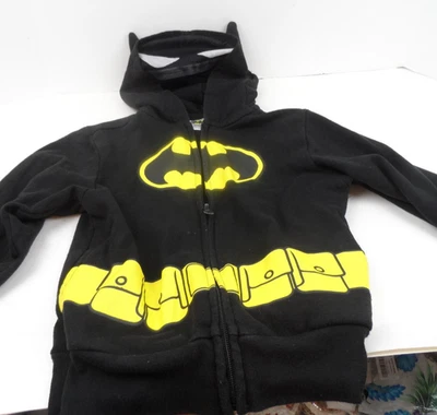 Sudadera deportiva Mad Engine Kids negra Batman con capucha y cremallera frontal polar - talla XS Foto 1 de 4