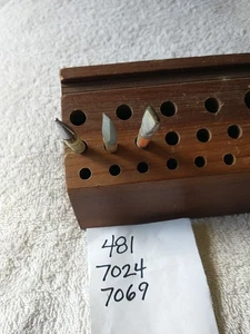 Vintage 3 Craftool Leather Tooling Stamps #69 - Picture 1 of 2