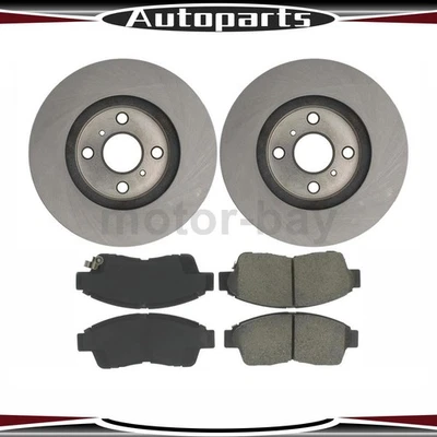 Передние дисковые тормозные диски и тормозные колодки для 1993 1994 1995 1996 1997 Geo Prizm - Изображение 1 из 4