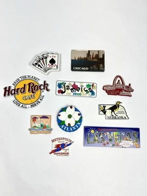 Lote De 10 Imanes De Frigorífico Vintage Souvenirs Colección Vacacional Foto 1 de 4