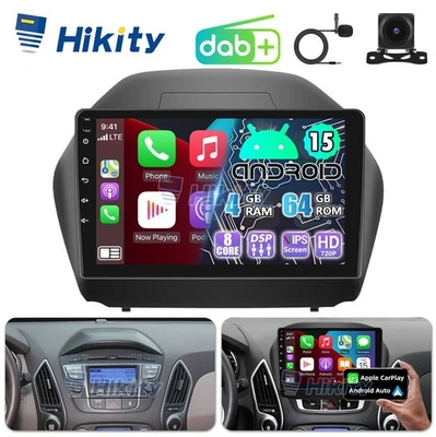 DAB+ Carplay 4+64GB 8Core Android15 Autoradio Für Hyundai iX35 mit GPS NAVI RDS - Bild 1 von 4