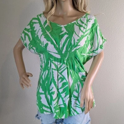 Lilly Pulitzer Target Top Girls Size XL 14-16 Boom Boom Floral Palm Tree Resort - Image 1 of 4