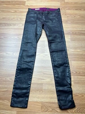 Pantalones Adriano Goldschmied The Legging recubiertos al tobillo púrpura 28R Foto 1 de 4