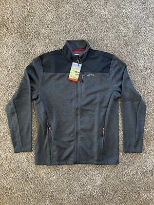 ORVIS Bonded Mesh Full Zip Fleece Zip Up Jacket | Mens Medium | NEW! | Black Red - Image 1 of 4